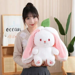 Fluffy Strawberry Carrot Bunny Zip Up Plushie 28 Fluffy Strawberry Carrot Bunny Zip Up Plushie -Kawaii Store kawaiies plushies plush softtoy fluffy strawberry carrot bunny zip up plushie soft toy 624232