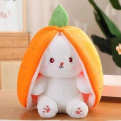 Fluffy Strawberry Carrot Bunny Zip Up Plushie 25 Fluffy Strawberry Carrot Bunny Zip Up Plushie -Kawaii Store kawaiies plushies plush softtoy fluffy strawberry carrot bunny zip up plushie soft toy carrot 10in 25cm 973710