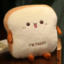Fluffy Toastie Bread Hand Warmer Plushies -Kawaii Store kawaiies plushies plush softtoy fluffy toastie bread hand warmer plushies soft toy excited 248817