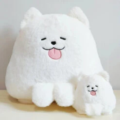 Fluffy White Samoyed Puppy Plushie