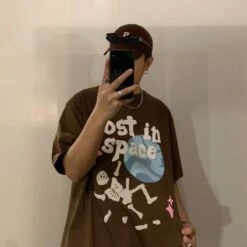 Apparel Foam Print Lost In Space Skeleton Tee -Kawaii Store kawaiies plushies plush softtoy foam print lost in space skeleton tee tops 370692