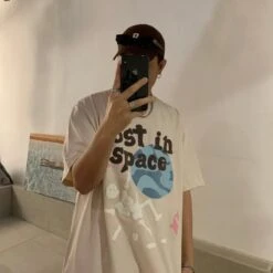 Apparel Foam Print Lost In Space Skeleton Tee -Kawaii Store kawaiies plushies plush softtoy foam print lost in space skeleton tee tops 449492