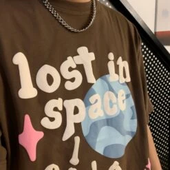 Apparel Foam Print Lost In Space Skeleton Tee -Kawaii Store kawaiies plushies plush softtoy foam print lost in space skeleton tee tops 598697
