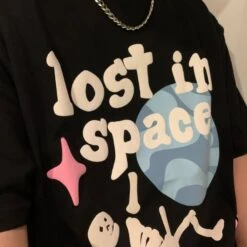 Apparel Foam Print Lost In Space Skeleton Tee -Kawaii Store kawaiies plushies plush softtoy foam print lost in space skeleton tee tops 919498