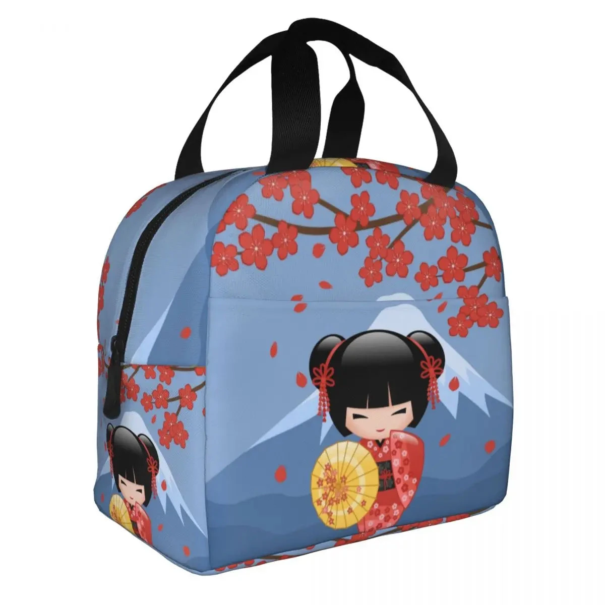 Four Seasons Furisode Kimono Girl Lunch Bag 3 Four Seasons Furisode Kimono Girl Lunch Bag