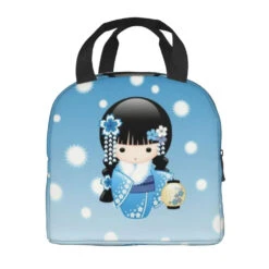 Four Seasons Furisode Kimono Girl Lunch Bag 40 Four Seasons Furisode Kimono Girl Lunch Bag -Kawaii Store kawaiies plushies plush softtoy four seasons furisode kimono girl lunch bag bag winter snow 507681