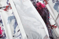 Apparel Fox Cranes Dragon Japanese Women Kimono Robe Cardigan -Kawaii Store kawaiies plushies plush softtoy fox cranes dragon japanese women kimono robe cardigan apparel 687986