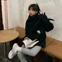 Apparel Frog Hood Hoodie *EXCLUSIVE* -Kawaii Store kawaiies plushies plush softtoy frog hood oversized hoodie exclusive hoodies 744263