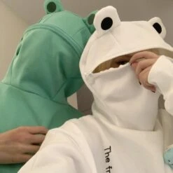 Apparel Frog Hood Hoodie *EXCLUSIVE* -Kawaii Store kawaiies plushies plush softtoy frog hood oversized hoodie exclusive hoodies 919424