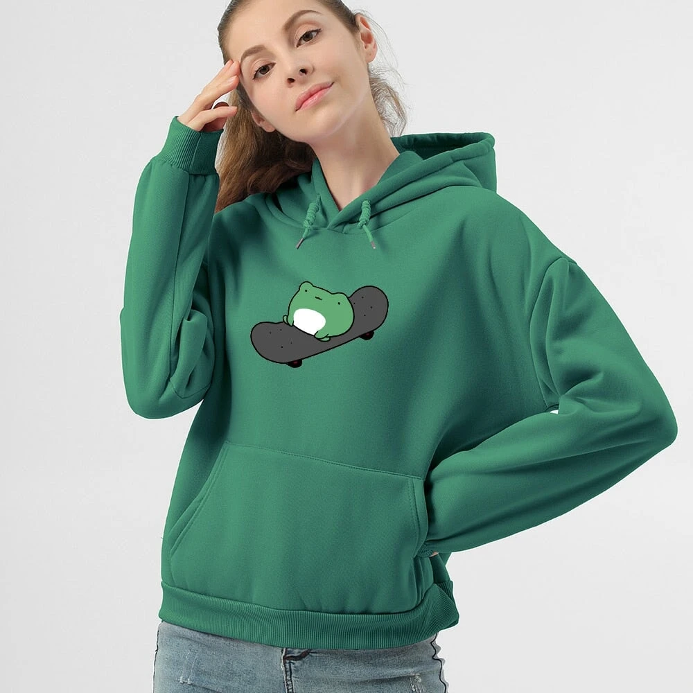 Apparel Frog On Skateboard Unisex Hoodies- Limited Stock 2 Apparel Frog On Skateboard Unisex Hoodies- Limited Stock