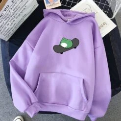 Apparel Frog On Skateboard Unisex Hoodies- Limited Stock 26 Apparel Frog On Skateboard Unisex Hoodies- Limited Stock -Kawaii Store kawaiies plushies plush softtoy frog on skateboard unisex hoodies hoodies purple m 741344