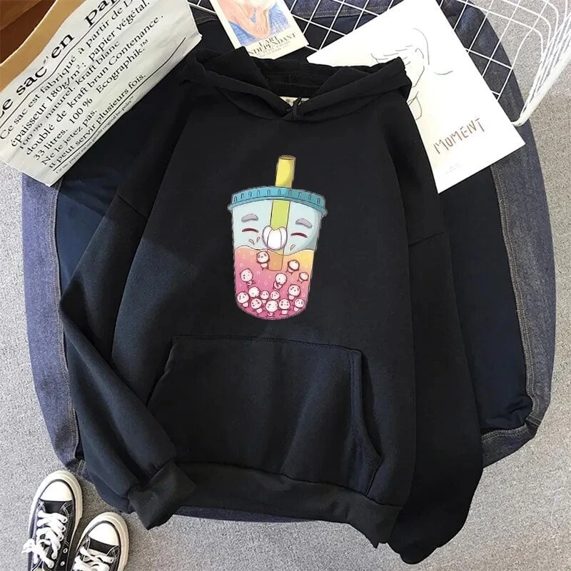 Apparel Fruity Bubble Tea Floating Pandas Unisex Hoodie 6 Apparel Fruity Bubble Tea Floating Pandas Unisex Hoodie - Image 4