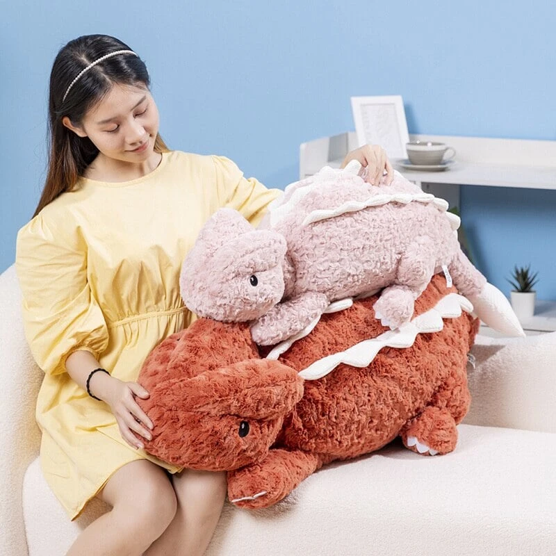 Fuzzy Cute Pink Red Lizard Plushies 11 Fuzzy Cute Pink Red Lizard Plushies - Image 9