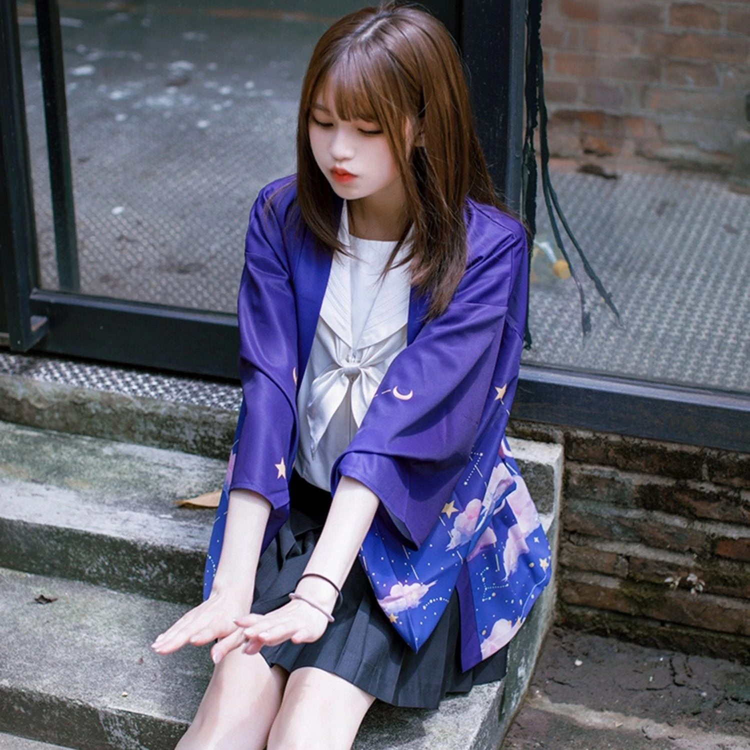 Apparel Galaxy Purple Blue Pink Clouds Women's Kimono 15 Apparel Galaxy Purple Blue Pink Clouds Women's Kimono - Image 13