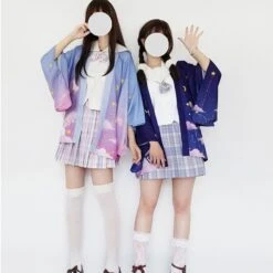 Apparel Galaxy Purple Blue Pink Clouds Women's Kimono 35 Apparel Galaxy Purple Blue Pink Clouds Women's Kimono -Kawaii Store kawaiies plushies plush softtoy galaxy purple blue pink clouds womens kimono kimono 556027