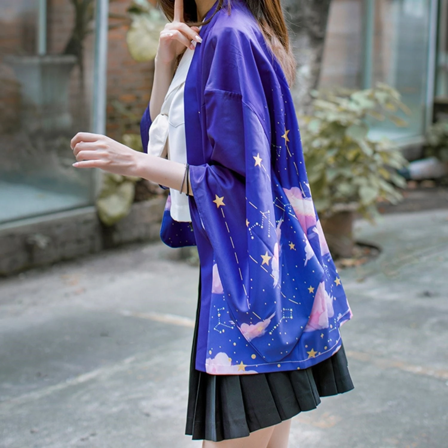 Apparel Galaxy Purple Blue Pink Clouds Women's Kimono 14 Apparel Galaxy Purple Blue Pink Clouds Women's Kimono - Image 12