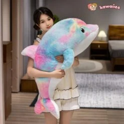 Galaxy Rainbow Dolphin Plushies -Kawaii Store kawaiies plushies plush softtoy galaxy rainbow dolphin plushies soft toy 144229