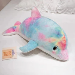 Galaxy Rainbow Dolphin Plushies -Kawaii Store kawaiies plushies plush softtoy galaxy rainbow dolphin plushies soft toy blue 20in 50cm 979124