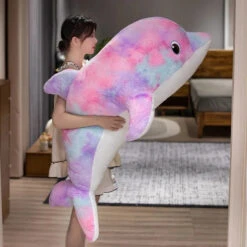 Galaxy Rainbow Dolphin Plushies -Kawaii Store kawaiies plushies plush softtoy galaxy rainbow dolphin plushies soft toy purple 20in 50cm 435883