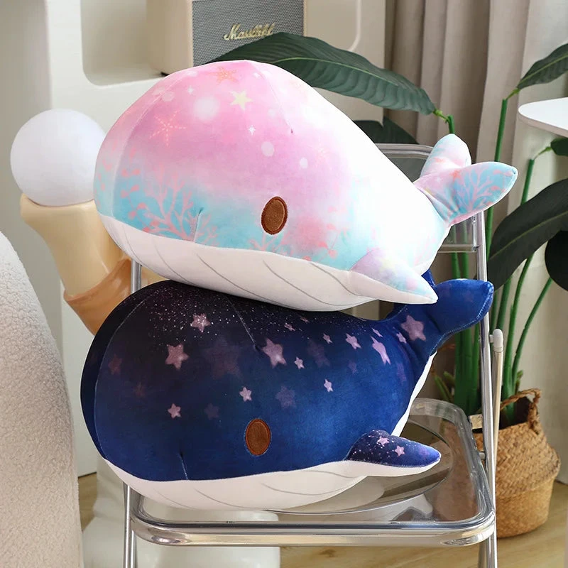 Galaxy Starry Kawaii Blue Pink Whale Plushies 3 Galaxy Starry Kawaii Blue Pink Whale Plushies