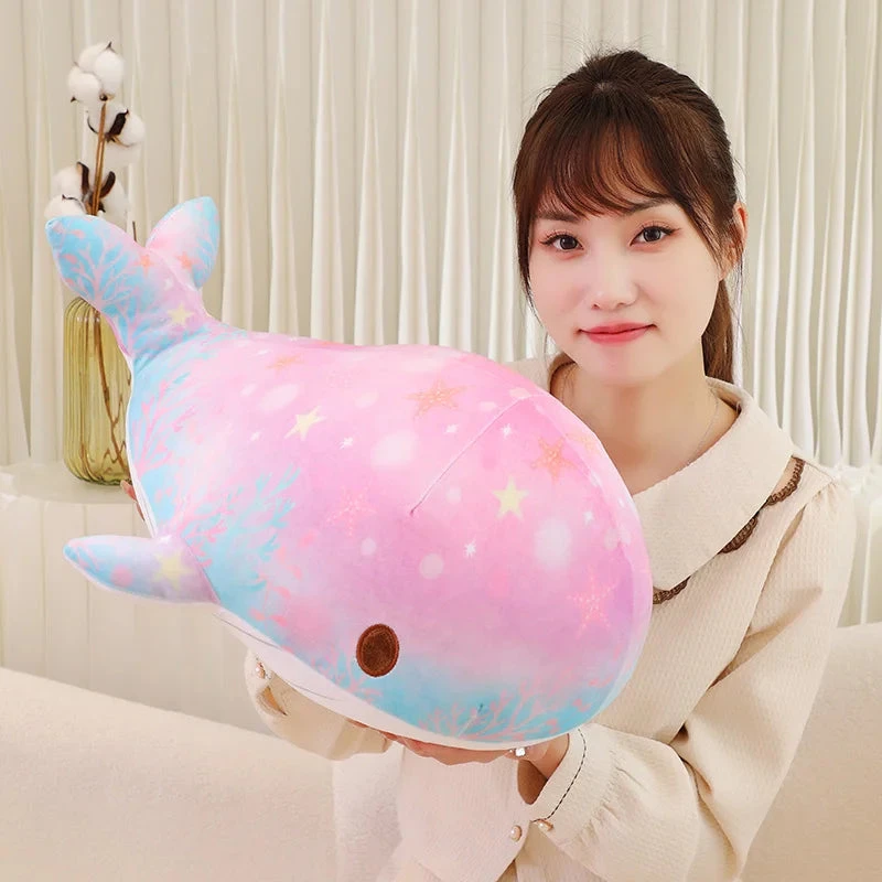 Galaxy Starry Kawaii Blue Pink Whale Plushies 18 Galaxy Starry Kawaii Blue Pink Whale Plushies - Image 16