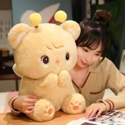 Gem The Bumble Bee Brown Bear Plushie -Kawaii Store kawaiies plushies plush softtoy gem the bumble bee brown bear plushie new soft toy 181847