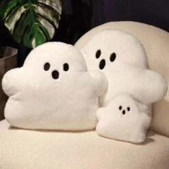 Ghost White Cloud Plush Pillow -Kawaii Store kawaiies plushies plush softtoy ghost white cloud plush pillow soft toy 195205