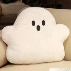 Ghost White Cloud Plush Pillow -Kawaii Store kawaiies plushies plush softtoy ghost white cloud plush pillow soft toy 30cmx40cm 420518