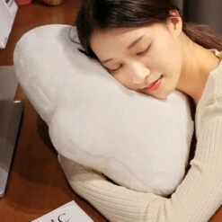 Ghost White Cloud Plush Pillow -Kawaii Store kawaiies plushies plush softtoy ghost white cloud plush pillow soft toy 583069