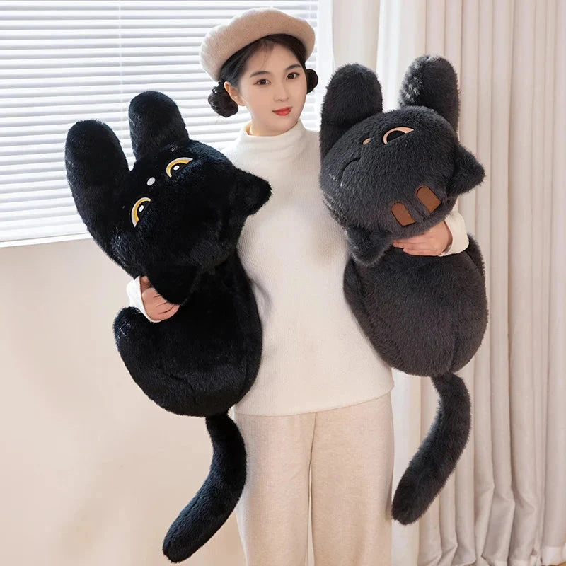 Giant Black Grey Cat Plushies 13 Giant Black Grey Cat Plushies - Image 11