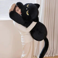 Giant Black Grey Cat Plushies 28 Giant Black Grey Cat Plushies -Kawaii Store kawaiies plushies plush softtoy giant black grey cat plushies soft toy 799585