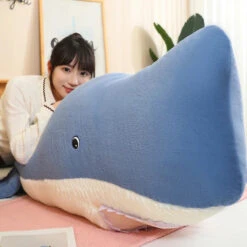Giant Blue Gray Whale Plushies -Kawaii Store kawaiies plushies plush softtoy giant blue gray whale plushies soft toy 293821
