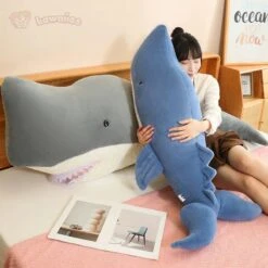 Giant Blue Gray Whale Plushies -Kawaii Store kawaiies plushies plush softtoy giant blue gray whale plushies soft toy 390939