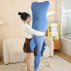 Giant Blue Gray Whale Plushies -Kawaii Store kawaiies plushies plush softtoy giant blue gray whale plushies soft toy 430769
