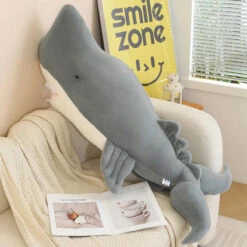 Giant Blue Gray Whale Plushies -Kawaii Store kawaiies plushies plush softtoy giant blue gray whale plushies soft toy gray 16in 40cm 583175