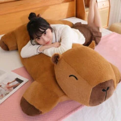 Giant Capybara Snuggle Buddy Plushies -Kawaii Store kawaiies plushies plush softtoy giant capybara snuggle buddy plushies soft toy 739274