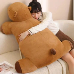 Giant Capybara Snuggle Buddy Plushies -Kawaii Store kawaiies plushies plush softtoy giant capybara snuggle buddy plushies soft toy 831645