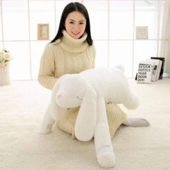 Giant Fluffy Bunny -Kawaii Store kawaiies plushies plush softtoy giant fluffy bunnies soft toy 35in 90cm winter white 823903