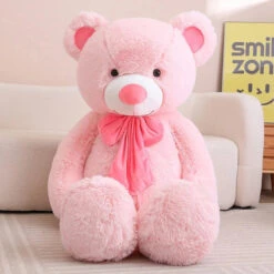 Giant Fluffy Classic Bear Plushies 18 Giant Fluffy Classic Bear Plushies -Kawaii Store kawaiies plushies plush softtoy giant fluffy classic bear plushies soft toy pink 31in 80cm 521557