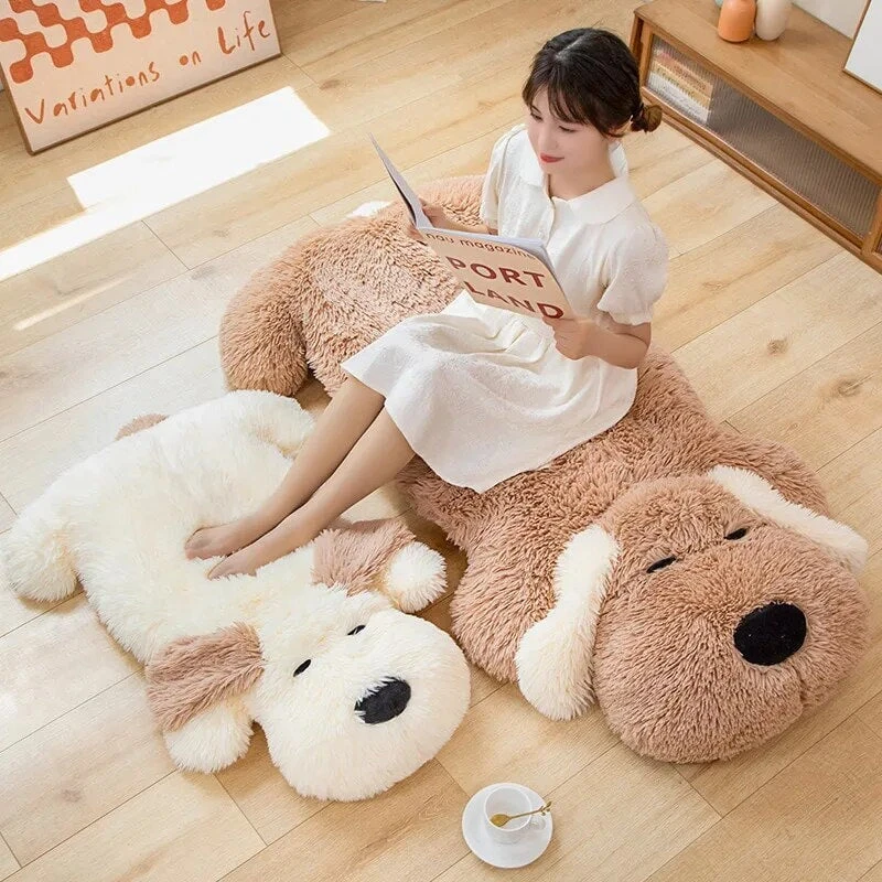 Giant Fluffy Pancake Dog Plushie 3 Giant Fluffy Pancake Dog Plushie