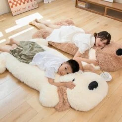 Giant Fluffy Pancake Dog Plushie 21 Giant Fluffy Pancake Dog Plushie -Kawaii Store kawaiies plushies plush softtoy giant fluffy pancake dog plushie soft toy 726845
