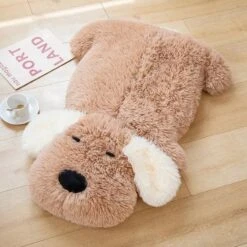 Giant Fluffy Pancake Dog Plushie 16 Giant Fluffy Pancake Dog Plushie -Kawaii Store kawaiies plushies plush softtoy giant fluffy pancake dog plushie soft toy brown 27in 70cm 877851