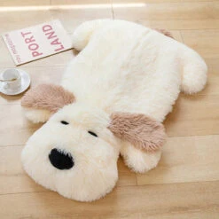 Giant Fluffy Pancake Dog Plushie 15 Giant Fluffy Pancake Dog Plushie -Kawaii Store kawaiies plushies plush softtoy giant fluffy pancake dog plushie soft toy cream 27in 70cm 550279