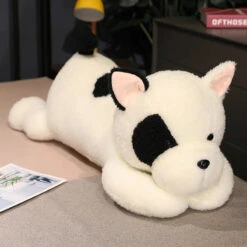 Giant Fluffy Spotty White Black Dog Plushie -Kawaii Store kawaiies plushies plush softtoy giant fluffy spotty white black dog plushie soft toy 35in 90cm 650277