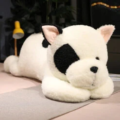 Giant Fluffy Spotty White Black Dog Plushie -Kawaii Store kawaiies plushies plush softtoy giant fluffy spotty white black dog plushie soft toy 460693