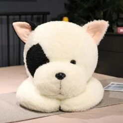 Giant Fluffy Spotty White Black Dog Plushie -Kawaii Store kawaiies plushies plush softtoy giant fluffy spotty white black dog plushie soft toy 623157