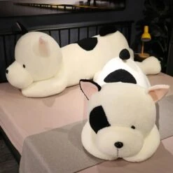Giant Fluffy Spotty White Black Dog Plushie -Kawaii Store kawaiies plushies plush softtoy giant fluffy spotty white black dog plushie soft toy 911767