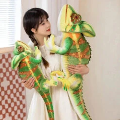 Giant Green Chameleon Plushie -Kawaii Store kawaiies plushies plush softtoy giant green chameleon plushie soft toy 287639