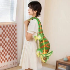 Giant Green Chameleon Plushie -Kawaii Store kawaiies plushies plush softtoy giant green chameleon plushie soft toy 620303