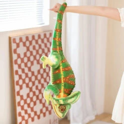Giant Green Chameleon Plushie -Kawaii Store kawaiies plushies plush softtoy giant green chameleon plushie soft toy 893519